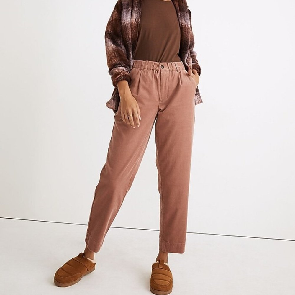 Madewell Curvy Corduroy Pull-On Mid-Rise Jogger Pants